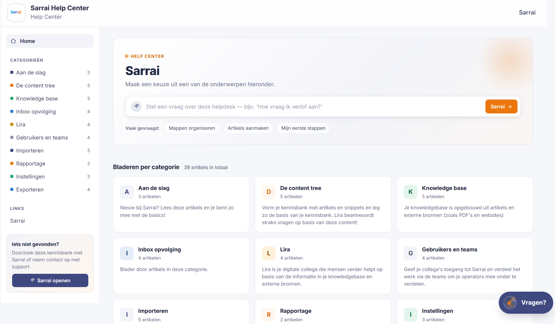 Publiek kennisportaal van Sarrai